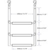 3 Step Boat Rope Ladder Nylon Webbing Boarding Ladder Portable