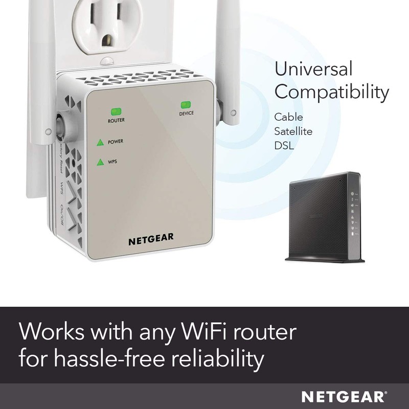 NETGEAR Wi-Fi Range Extender EX6120 - Coverage Up to 1500