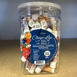 Chap lip lip Balm With Vitamin E, Assortment Of 6 Refreshing Flavours, 60 Count