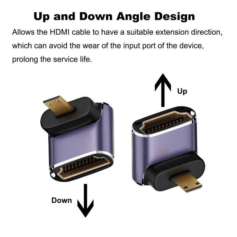 AreMe 8K Micro HDMI to HDMI Adapter (2 Pack), Up