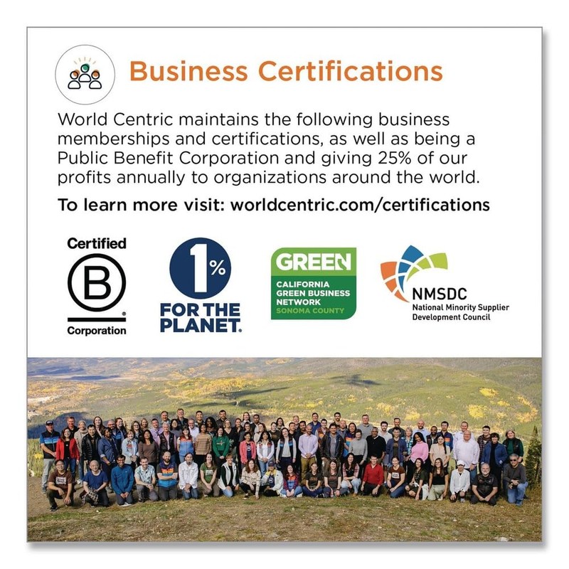 100% Compostable Cups by World Centric, Double Wall Hot Paper