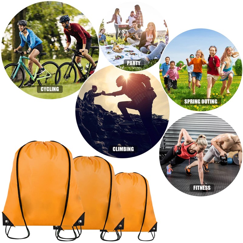 Grneric 100 Pieces Drawstring Backpack Bulk Cinch Sackpack Ployster Drawstring