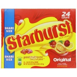 Starburst Original Fruit Chews Candy, 3.45 ounce (24 Pack)