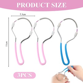 Pack of 3 Facial Hair Remover, Face Epilator, Spring Facial Epilator, Manual Portable Epilator, Suitable for Facial Hair Removal, Forehead, Cheek, Upper Lip (Pink and Blue)