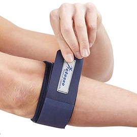 Actesso Blue Tennis Elbow Strap - Epicondylitis Supports to Ease Tendon & Joint Pain (One Size - Left or Right)