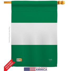 Nationality Nigeria House Flags 2 pcs Pack Regional Nation International World Country Particular Area Small Decorative Gift Yard Banner Double-Sided Made In USA 28 X 40