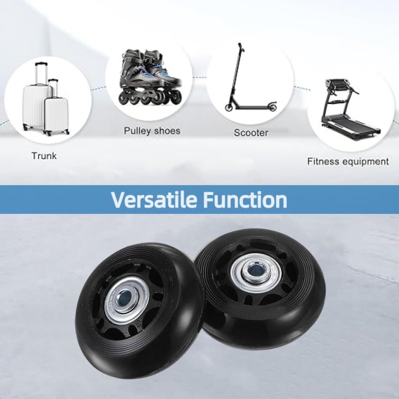 Replacement Luggage Wheels,Suitcase Replacement Wheels, 60x24mm Suitcase Wheel with Bearings