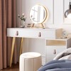 Lvkjafaz 4Pcs Leather Drawer Pulls,Handles Single Hole Dresser Knobs Cabinet