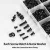 790 Piece M3 M4 Screws Set, Countersunk Screws Nuts Set,