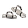 6 Pieces M5 304 Stainless Steel Oblong Pad Eye Plate