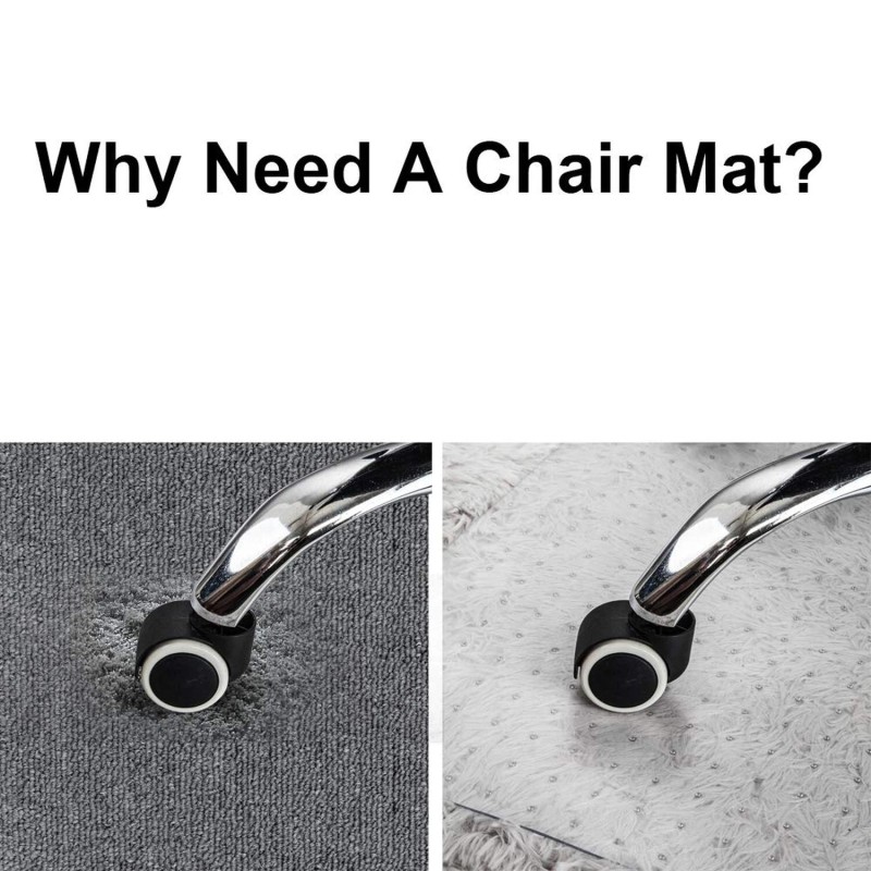Kuyal Office Chair Mat for Carpeted Floors, Heavy Duty, Transparent