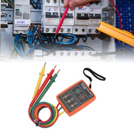 3 Phase Rotation Meter, AC 60~600V Digital 3 Phase Rotaion Tester Convenient To Use SM852B ABS with Clip for Factory for Electricity Testing for Worker