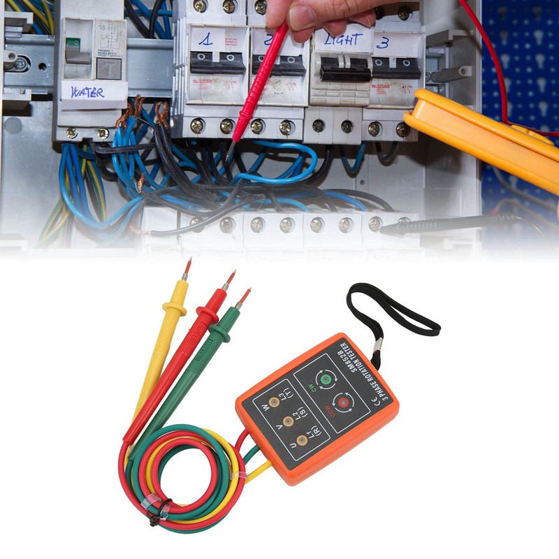 3 Phase Rotation Meter, AC 60~600V Digital 3 Phase Rotaion