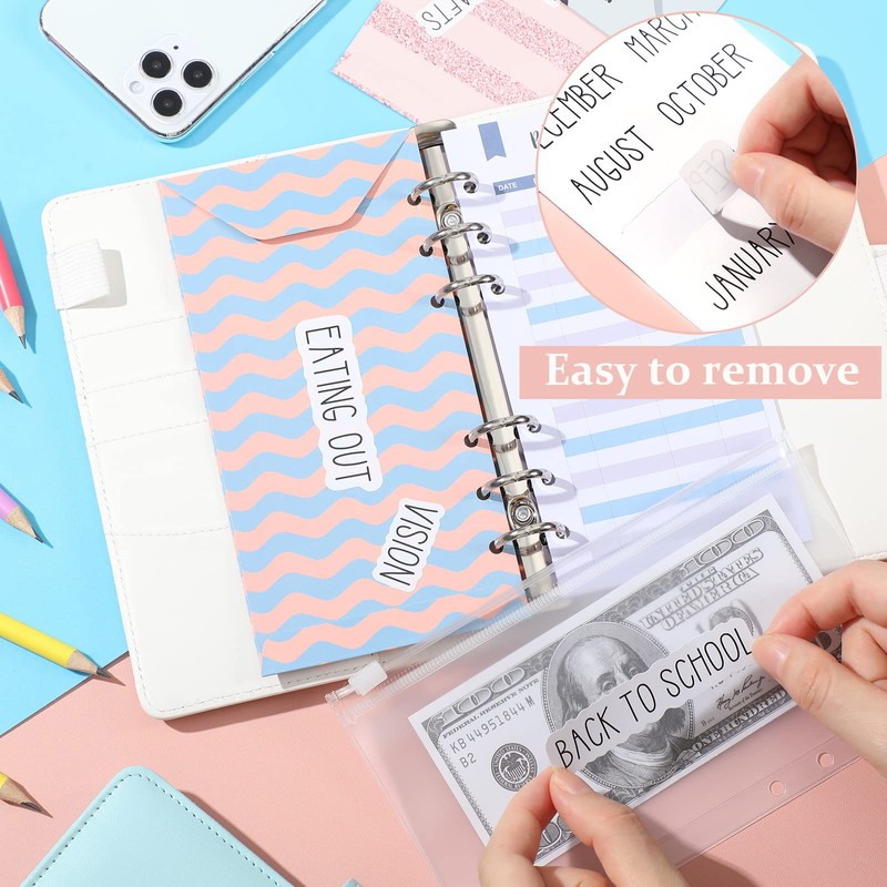 128 Pieces Budget Planner Stickers Cash Envelope Label Sticker Cash