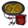 OZ-USA E-Bike Neon Yellow High Output LED Headlight & 4-Mode