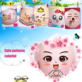 DOKRIN Posing Aids & Props 9 Pieces Photo Props Pregnancy Expression Stickers Suitable for Expecting Moms, Pregnant Women, Belly Button Stickers, Photography Props