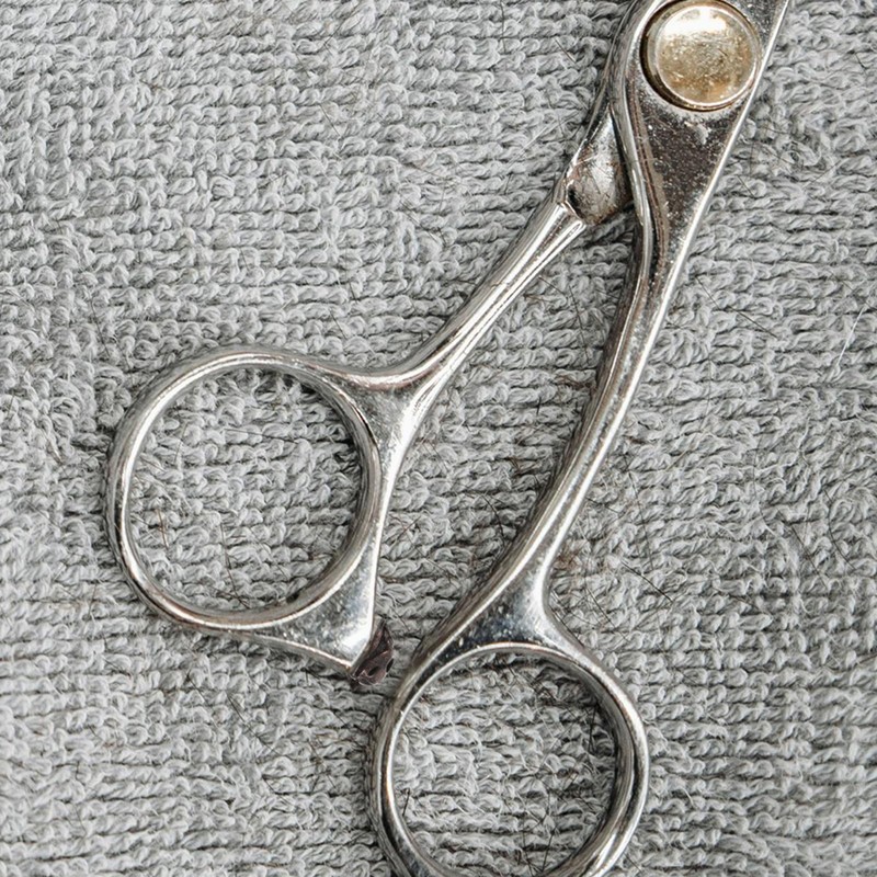 WOONEKY Hair Accessories 2pcs Scissor Muffler Skull Pattern Quiet Hair