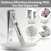 Brookstone Nail Clippers for Men and Women - Premium Stainless