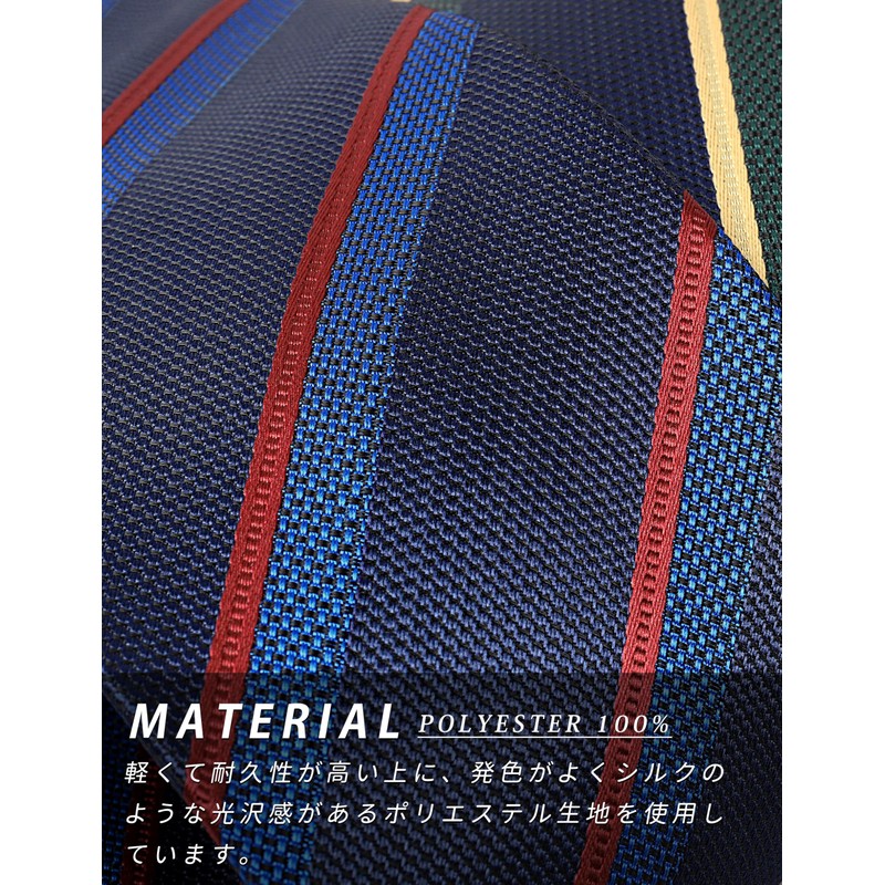 M.H.A.style One-Touch Necktie with Dimples, Striped, No Tie Tie, Easy