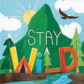 Outdoor Adventure Stay Wild Napkins, 48 ct