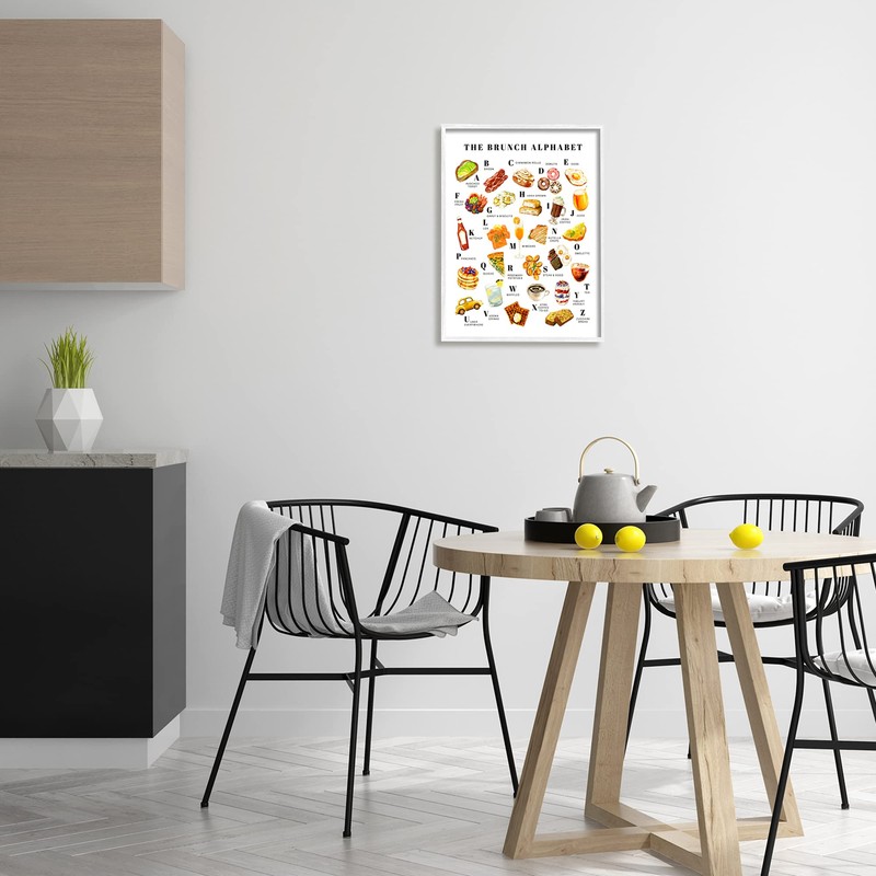 Stupell Industries The Brunch Alphabet Food Treats ABC Illustrations, Design