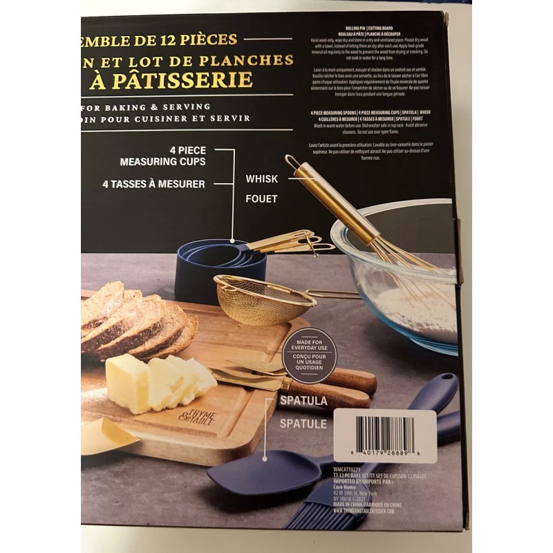 Thyme And Table 12 Piece Bread Baking Set NIB With