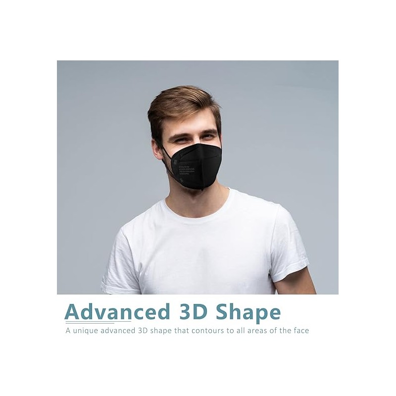ChiSip Disposable Face Masks, 5 Layer Breathable Masks for Adult,