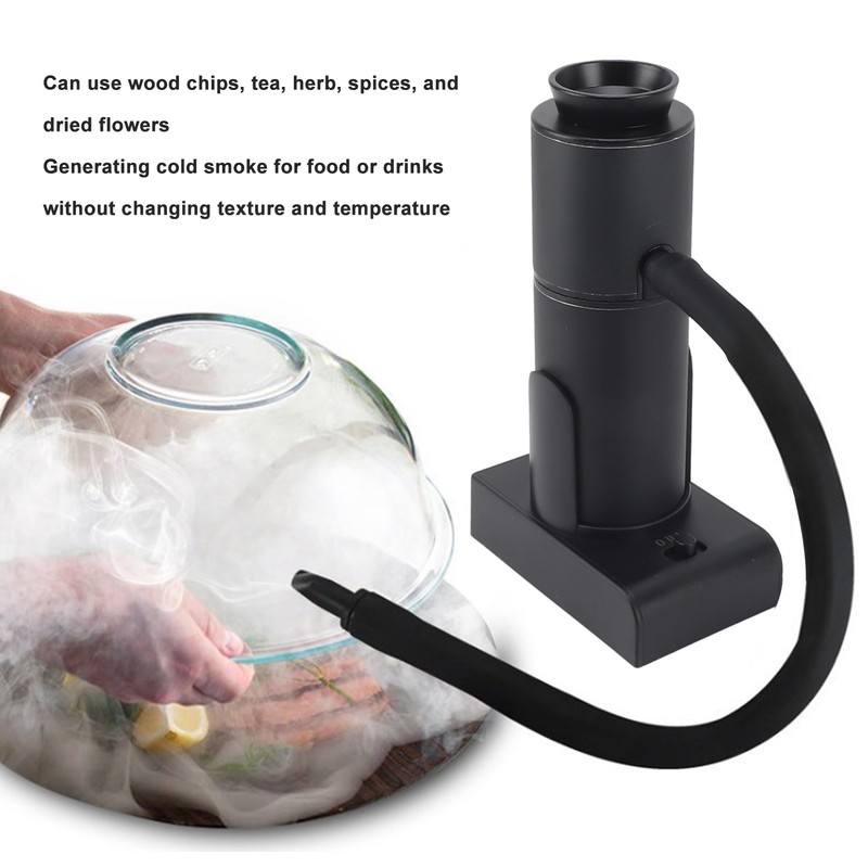 Food Smoker Handheld Portable Wood Cocktail Steak Salmon Smoke Infuser