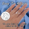 Adjustable Open Finger Copper Rings, 2 Pcs for Women Copper