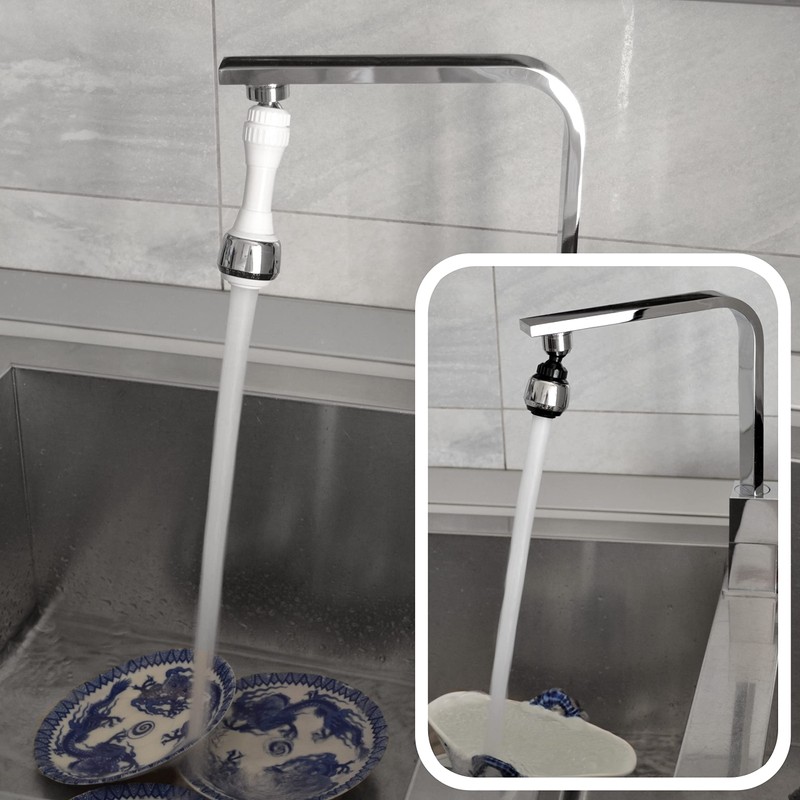 Siroflex 2507/5W "Duetto" 1 White Hose with Tap Aerator for