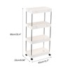 PATIKIL Slim Storage Cart, 4 Tier Mobile Shelving Unit Bathroom