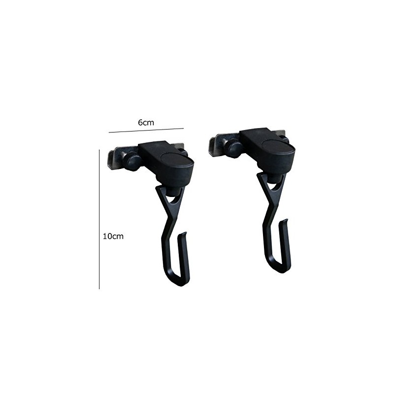 Suikan Seinno Curtain Hook/Ring, Black, Approx. 2.4 x 3.9 x