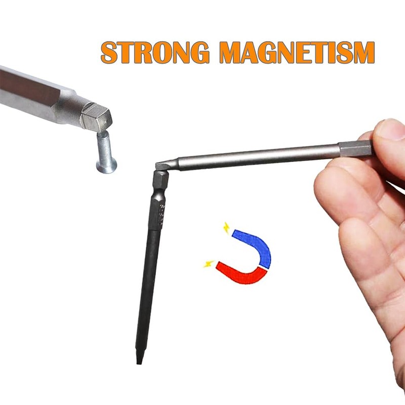 Magnetic Square Head Screwdriver Bits Set with 1/4 Inch Hex