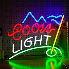 Golf Neon Sign for Wall Decor Led Business Signs Suitable for Man Cave Crs Light Bar Pub Creative Neon Lights Signs with USB Powered for Coors Light Golf Club Backdrop Lights Wall Hanging Decor ﻿