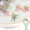 PATIKIL Alphabet Initial Letter Keychain, Resin Cute Keychains with Tassel