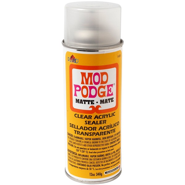 Mod Podge Clear Acrylic Sealer, 12 Ounce (Pack of 1), Matte