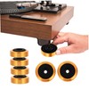 KOMBIUDA 4Pcs Aluminium Alloy Vibration Feet Pads for Amplifiers Durable