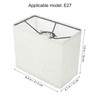 OSALADI 2pcs Linen Lampshade Rectangle Large Lamp Shades for Table