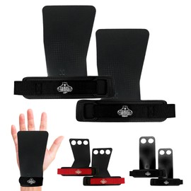 Bear Grips Two Hole Hand Grips, Three Hole Pull Up Grips, No Hole Wrist Grips, WOD Grips for Men and Women. Carbon Fiber Hands Grips, Titanium Hand Grips for Weight Lifting, Speed Pull Up Gloves Grip