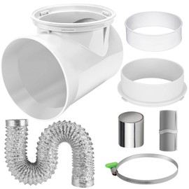 90 Degree dryer vent Elbow Compatible with 4 Inch Dryer Vent Hose, dryer duct connector Kit for Tight Space - Crush-Proof, Easy to Clean
