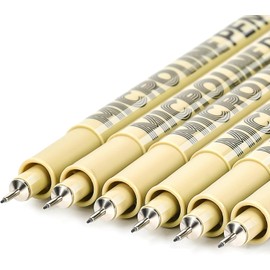 Fineliner Drawing Art Pen, Writing Pens, Inking Markers Liner, Smooth Micro Line Tip, Fine Line Ink Set Study Supplies, 6pcs Black Pens