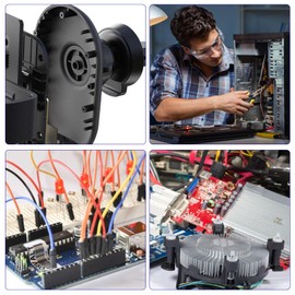 Yesaler Round Spacer Black Spacer Sleeves Insulation Washers ABS Washers for M3, M4 Screws 320 Pieces