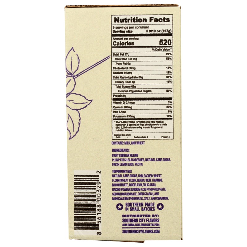 SOUTHERN CITY FLAVORS Blackberry Cobbler Filling, 27 OZ
