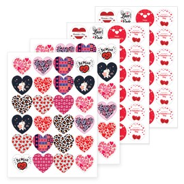 Combo Pack of 96 Heart Shape Stickers Love Heart Labels with Waterproof Ideal for Home Decoration, Scrapbooking, Projects, Bottle, Wall SNP60 Packwith®