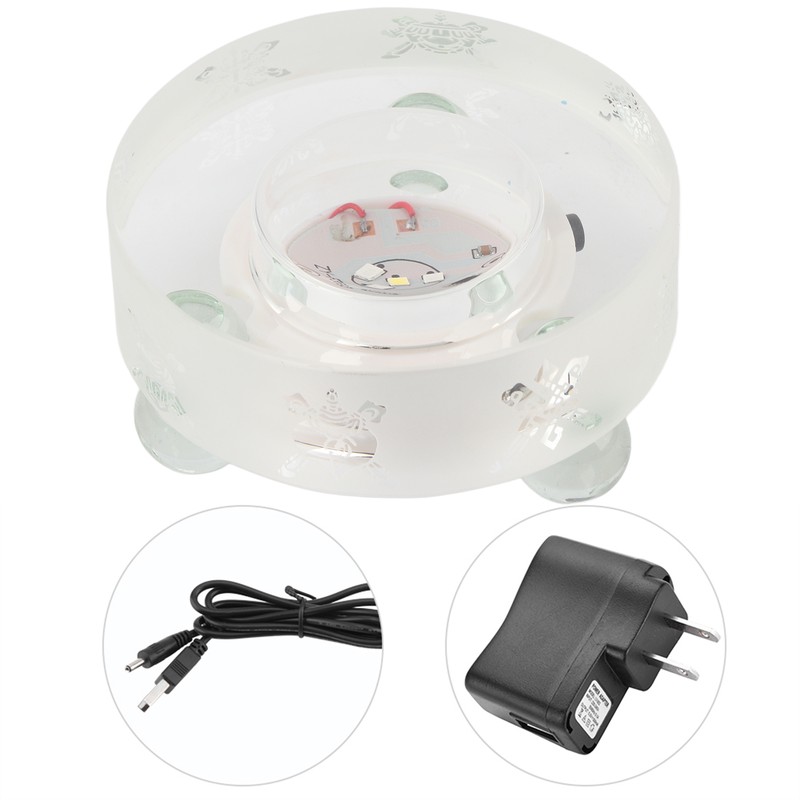 Beautiful Pattern Mini Crystal LED Light Base Buddha Display Stand