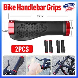 Cycling Lock-On MTB Ergonomic Mountain Bike Rubber Grips Bicycle Handlebar, Lock-On Design, Non-Slip Rubber, Comfortable Winged Shape
