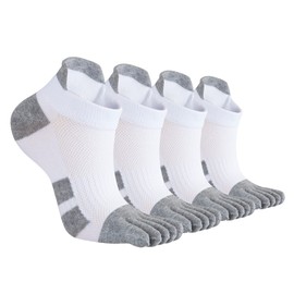 ss soxsense Toe Socks for Men and Women Athletic Running Five Finger Five Toe Socks with Premium Cotton LightWeight Size 6-14 (US, Alpha, X-Large, Regular, Regular, White)