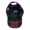 Harris Tweed Men's Baseball Cap Adjustable Hat (Rust Check)