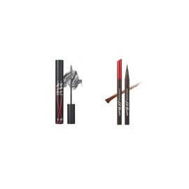 CLIO Kill Lash Superproof Mascara 02 Volume Curling + Waterproof Pen Liquid Eyeliner 02 Brown