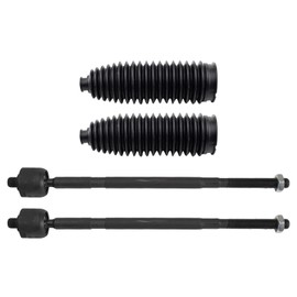 TRQ Front Steering Kit Steering Rack & Pinion Bellow Tie Rod Compatible with 2010-2013 Ford Transit Connect
